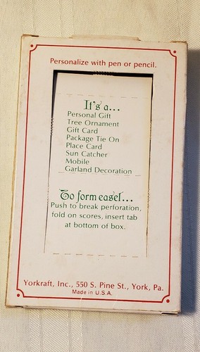 Vintage 70er Jahre Weihnachtsmann mit Geschenken personalisierter Weihnachtsschmuck von YORKRAFT - Bild 2 von 6