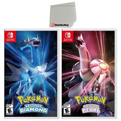 Pokemon Shining Pearl Or Brilliant Diamond Nintendo Switch With Cleaning Cloth Ebay