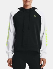 Under Armour Women's UA Rival Fleece Colorblock Hoodie 1365861-002 NWT 2XL XXL