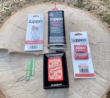 New Zippo Windproof Lighter Zippo It Works Design +zippo Fuel+zippo Flints+Wick