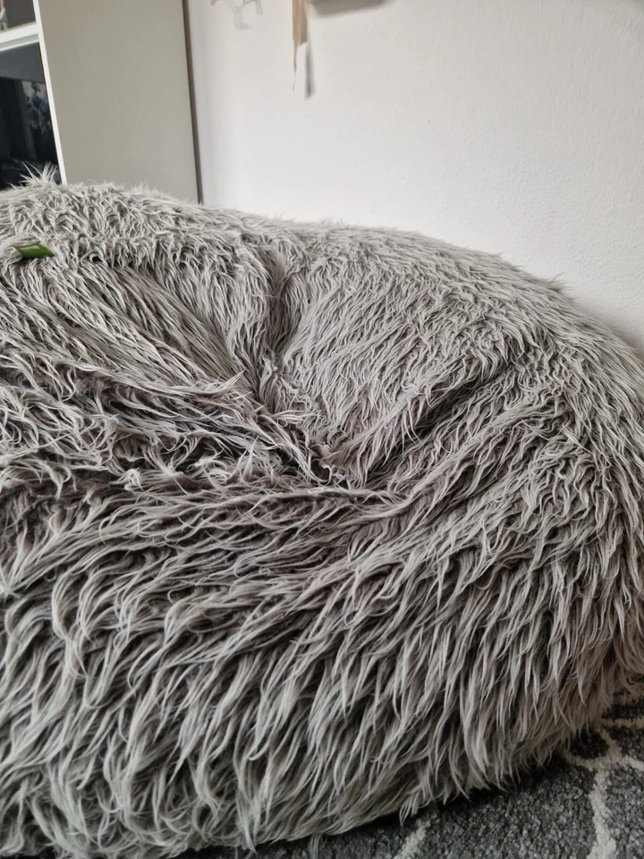 Originaler Sitzsack: Fatsack / Vetsack in Flokati, grau - Bild 4 von 4