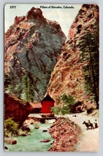 c1910 Horse People Pillars of Hercules Colorado P643