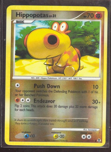 Pokemon HIPPOPOTAS 64/111 Rising Rivals Rev Holo - MINT