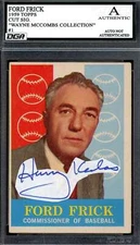 Harry Kalas DGA Signed 1959 Topps Ford Frick Cut Autograph