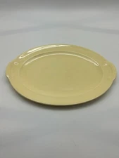Vintage MCM Taylor Smith & Taylor Lu-Ray Pastels 12 Inch Yellow Serving Platter