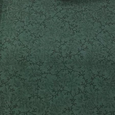 BENARTEX DOCUMENTARIES - DARK GREEN-VINE - COTTON-- 1/2 YARD