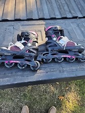 Mongoose Rollerblades Size 1-4 adjustable Pink Black White ABEC 5