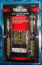  Ironton 69-Piece Titanium-Coated Drill Bit Set