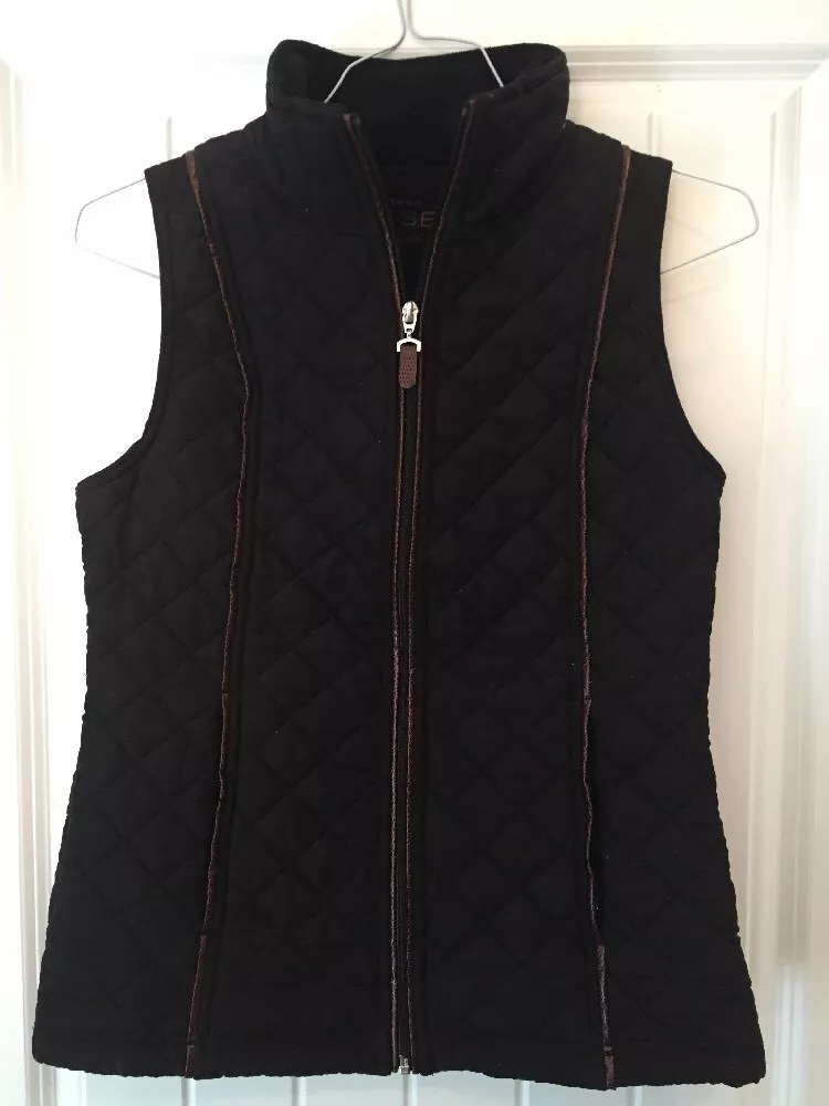 Ladies Your Sixth Sense Quilted Black Vest C&amp;A Small S Fall Spring Women&#039;s | eBay