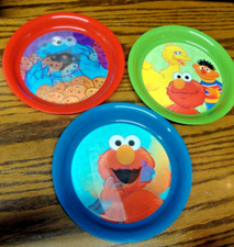 Plastic 2012 Sesame Street Workshop 2 -3-D Plates 8" Evriholder Products  221