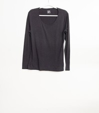 32 Heat Womens Black Sweatshirt Solid Round Neck Long Sleeve Pullover Size XL