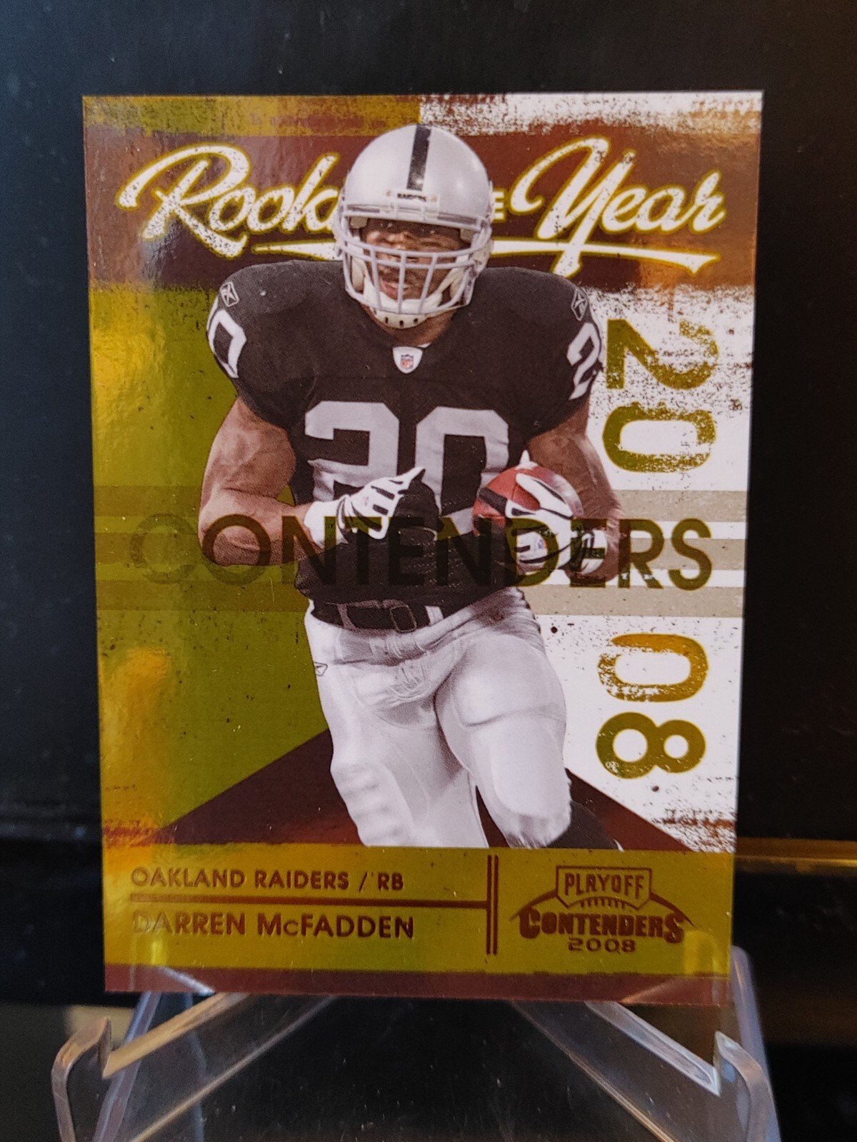 Darren McFadden Playoff Contenders Rookie of the Year Contenders Black Autograph #3 Base