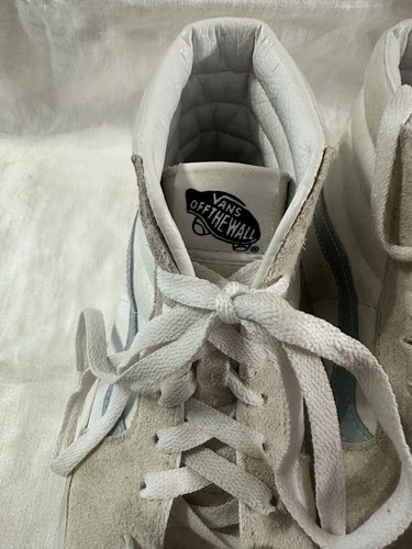VANS Sk8- High Tops white and light blue size Men 5.5 / Women 7 off the wall - 第 5/10 張圖片
