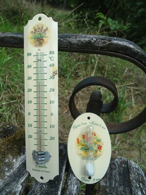 Thermomètre émaillé Français 30 Cm – Véritable émail, 800°C, Made In France