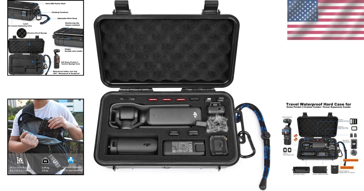 Waterproof Hard Case for DJI Osmo Pocket 3 - Lightweight & Custom