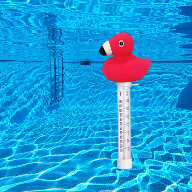 Swimming Pool Thermometer Floating Water Thermometer for SPA Pool Pond Flamingo