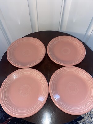 Vintage Fiesta ware Homer Laughlin Pink Rose Plates 7' Set of