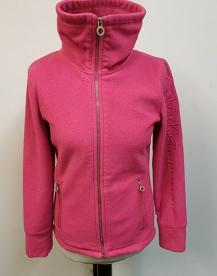 calvin klein pink fleece jacket