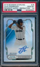 PSA 10 JULIO RODRIGUEZ AUTO 2019 Bowman Sterling REFRACTOR #/150 RC GEM MINT