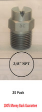 25 HARDENED STEEL SPRAY TIPS 3/8" 80/30, 80/40, 80/50, 80/70, 80/100 SEALCOATING