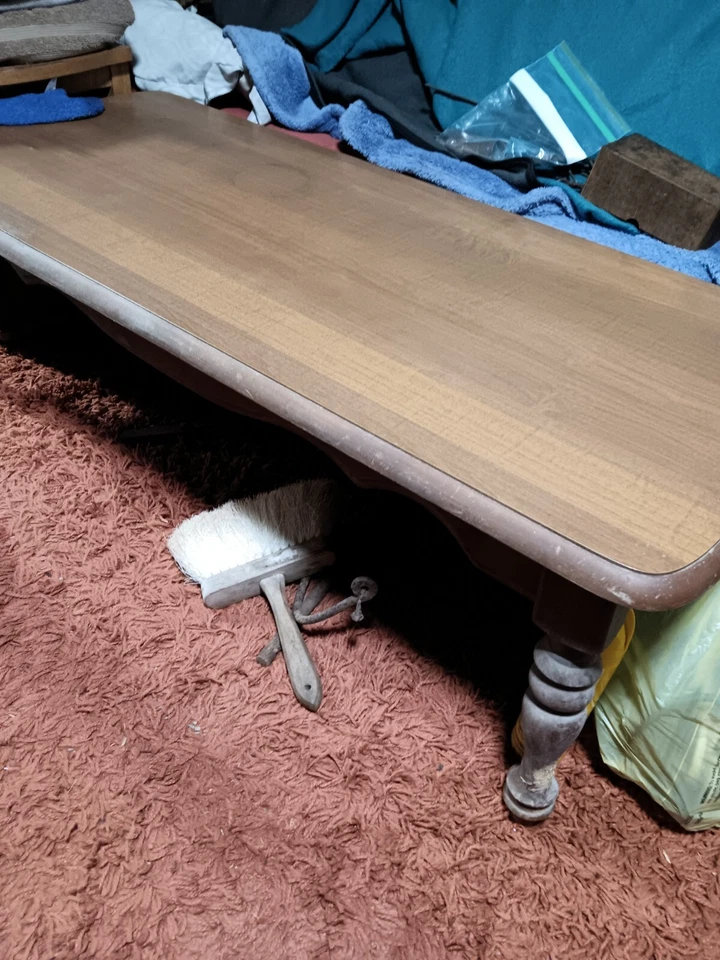 Mesa de centro antigua de madera de roble Foto 3 de 3