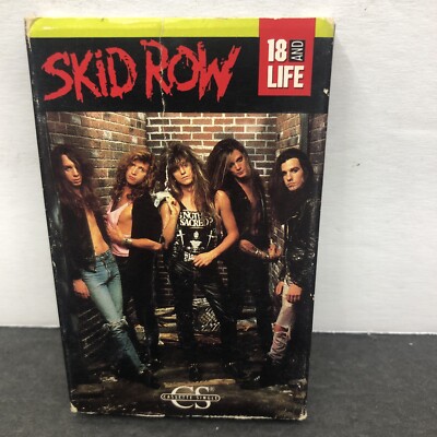 SKID ROW 18 AND LIFE SINGLE 1989 VINTAGE CASSETTE TAPE USED