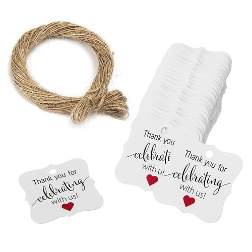 100 pcs Craft Paper Tags Hand Made Gift Tag Label with 20 Meters Free Strings - Picture 38 of 47