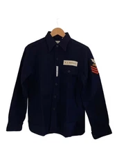 Buzz Rickson's Type C.P.O. SHIRTS Long Sleeve Shirt, Size 36, Wool, NVY, Solid C