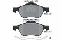 Textar Bremsbelagsatz Scheibenbremse Q+ 2453501 FüR Renault Megane Clio BM0 KM0