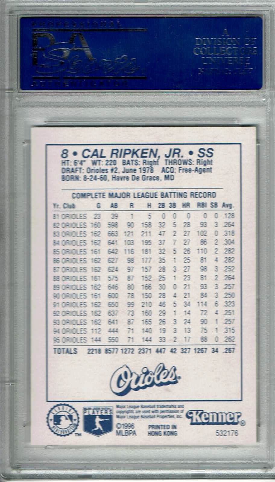 1996 STARTING LINEUP SLU CAL RIPKEN JR PSA 10 GEM MINT CONVENTION SPECIAL POP 6 view 2