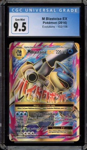 Pokemon M Blastoise EX XY Evolutions Full Art #102 CGC 9.5