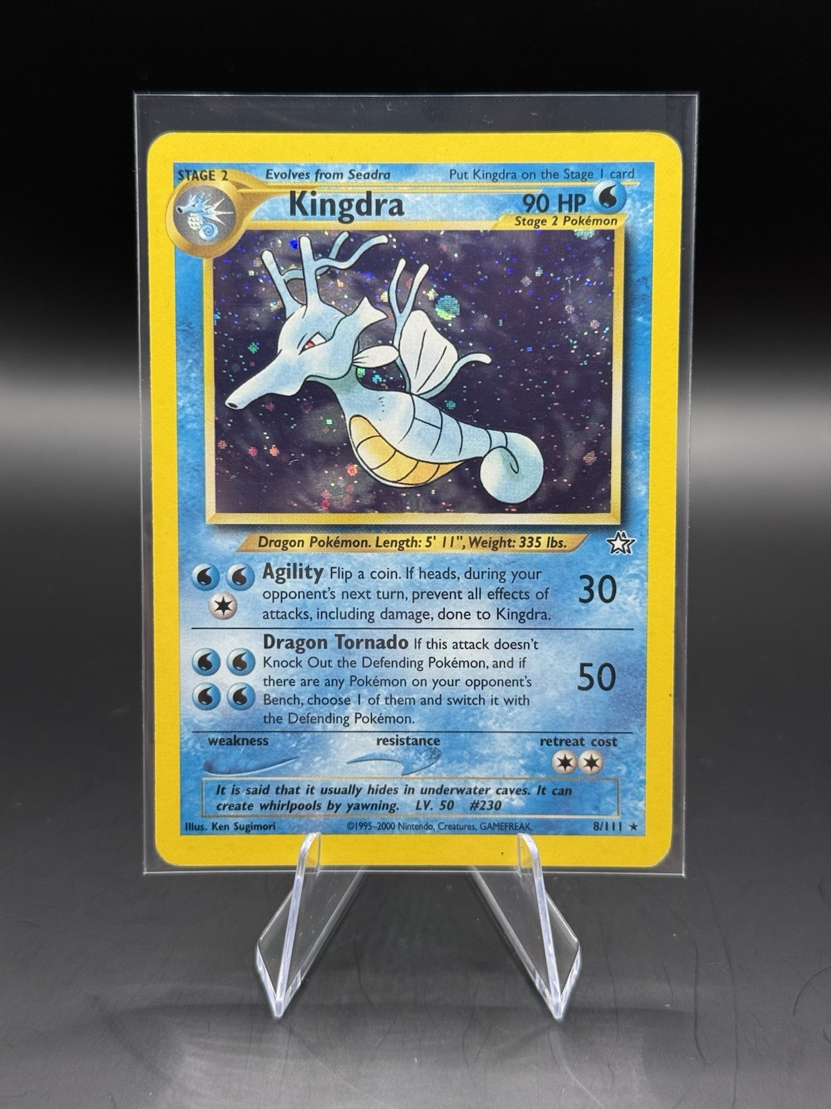 Kingdra 8/111 Neo Genesis Holo Rare Pokémon TCG Vintage 2000