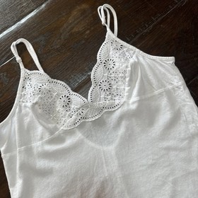 La Perla Intimates Sleepwear US Sz L White Nightgown Negligee Baby Doll Slip