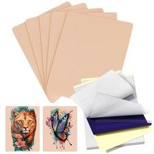 Jconly Tattoo Practice Skins and Transfer Paper Kit - 15pcs Fake Skin Practic...