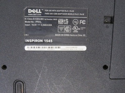DELL Inspiron 1545 Model PP41L 4GB 64 Bit OS, Windows 11, Pentium
