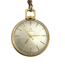 Vintage Taschenuhr Tissot Fils 17 Jewels 20 Micron Plaque or vergoldet  um 1960