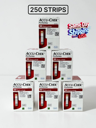 ACCU-CHEK Performa 250 Test Strips,From USA -Expiration 08- 2027-NO IMPORT FEE!!