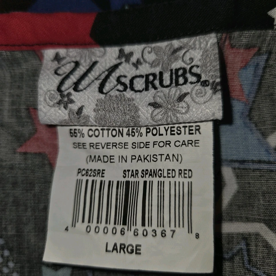 Blusa Médica UA Patriótica Para Mujer Talla Grande Negra 4th Of July Stars Foto 2 de 4