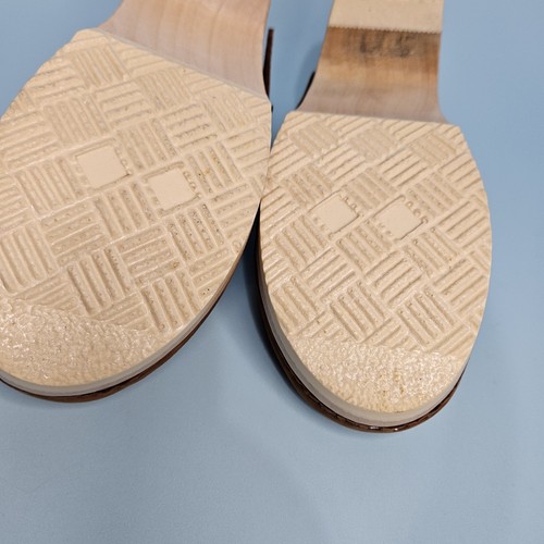 Zuecos de tacón de madera de gamuza de cuero marrón Sven para mujer talla EU 38 / US 7,5-8 - Imagen 9 de 10