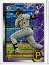 * DARIEL LOPEZ * 2021 1ST BOWMAN CHROME PURPLE MOJO REFRACTOR RC # 250