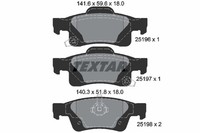 1X Textar 2519601 Bremsbelagsatz Scheibenbremse FüR Dodge Jeep