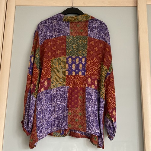 ZARA Boho, Floaty, Patchwork, Blouse L - Picture 2 of 5