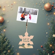 Reindeer Photo & Place Card Holder - Made in USA