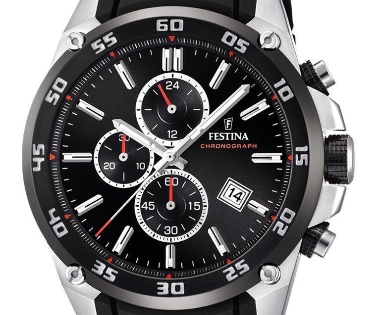 Festina The Originals Chronograph Black Dial Quartz 100M Men's Watch F20330-5