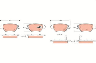 Brake Pad Set, disc brake TRW GDB1352