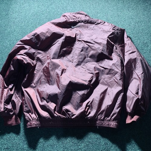 Chaqueta deportiva vintage Nike cortavientos MED granate negra años 90 1/4 cremallera - Imagen 7 de 12