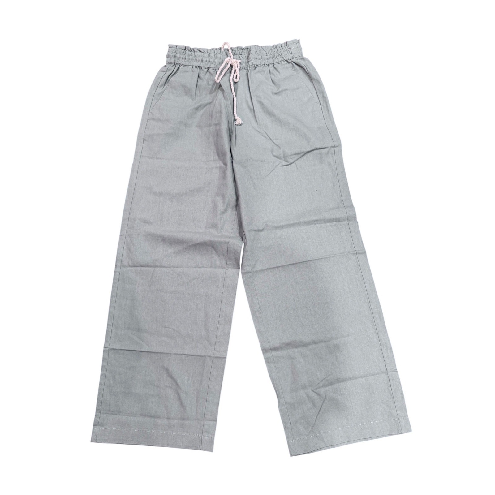 J. Crew Wide Leg Linen Cotton Blend Drawstring Pants Sage Green Size XS BG359