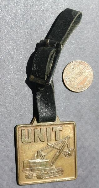 VINTAGE Milwaukee Wisconsin Unit Crane Heavy Equipment watchfob Shovels & etc. -
