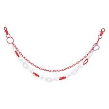 Hip Hop Pants Chain, Heart Shape Double-Layer Link Chains Red