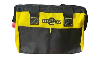 ELECMAPS 15in Tool Bag Black Yellow Zippered Tote Organizer